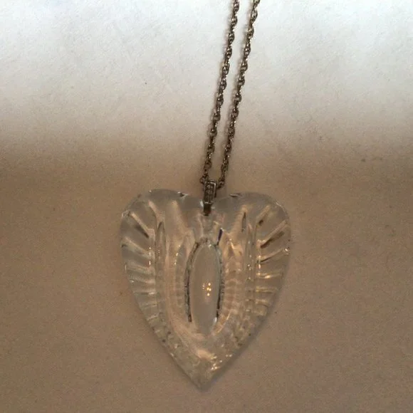 Waterford Crystal Heart Pendant with Silver Chain - Picture 4 of 6